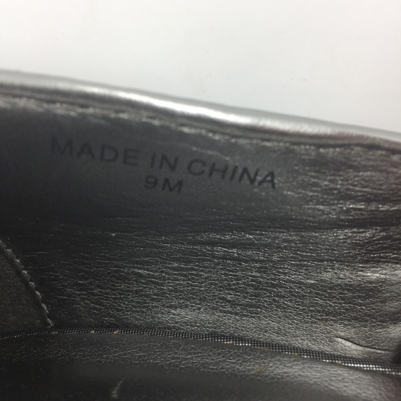 JLO Metallic Gray Shiny platform open toe heels - Picture 6 of 7